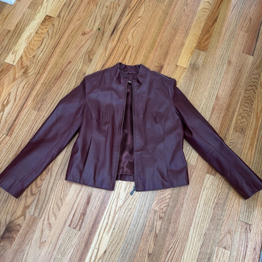 Brown Leather Jacket Casual Style